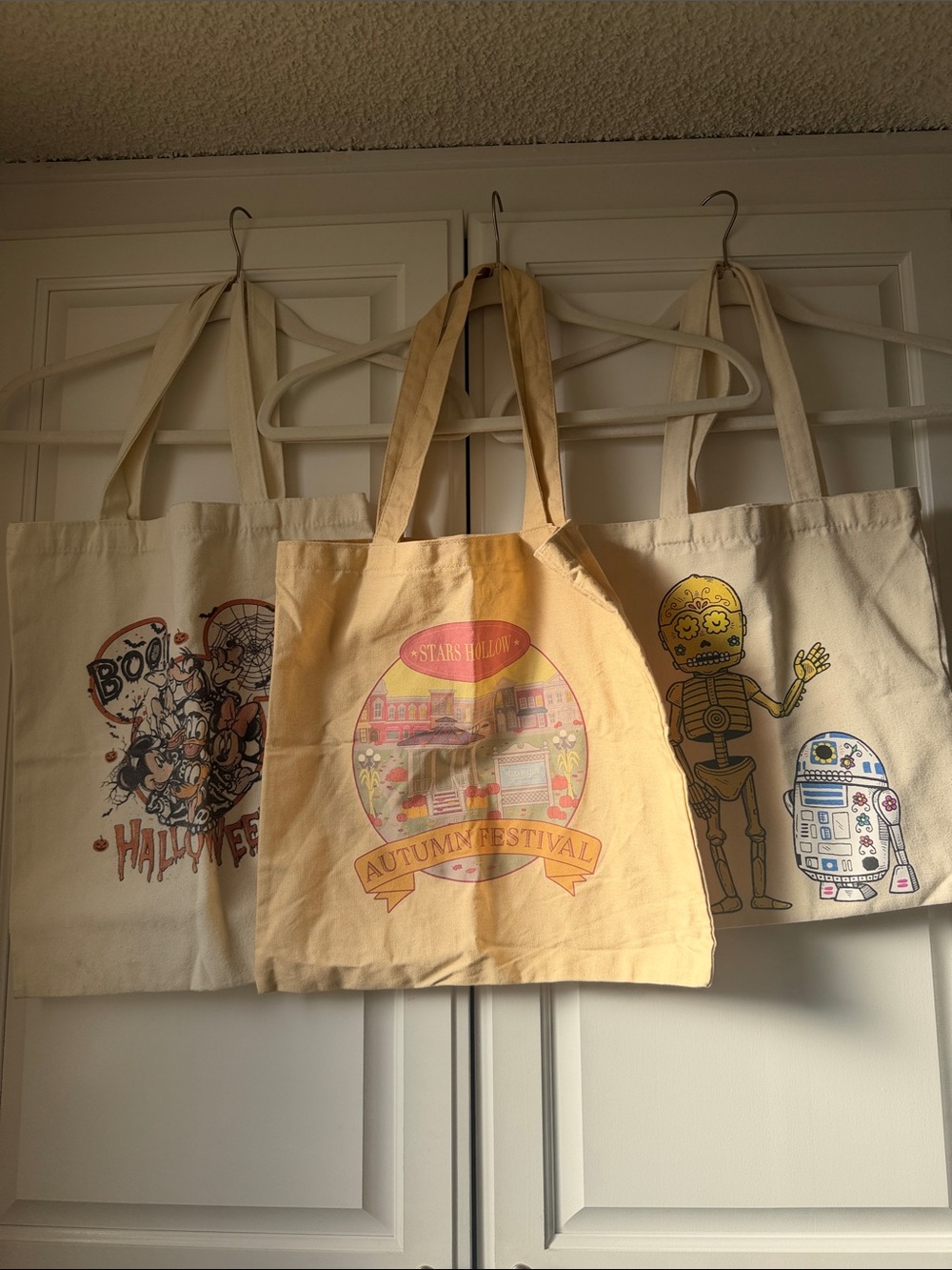 Disney Autumn Festival Yellow Canvas Tote Bag Bundle/Set